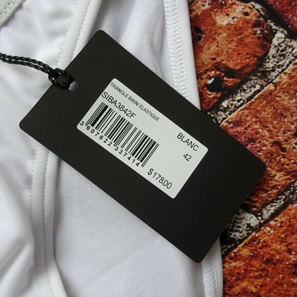 NWT Zadig & Voltaire 2-PC Swimsuit Bikini Top Bottoms Whitehaven White Blanc 10 - Picture 8 of 11